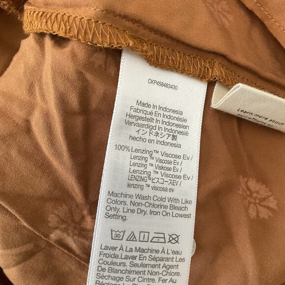 Madewell Mini Dress Tie Neck Tiered Bloom Dot Size Medium Fall Autumn Holiday - Picture 4 of 4